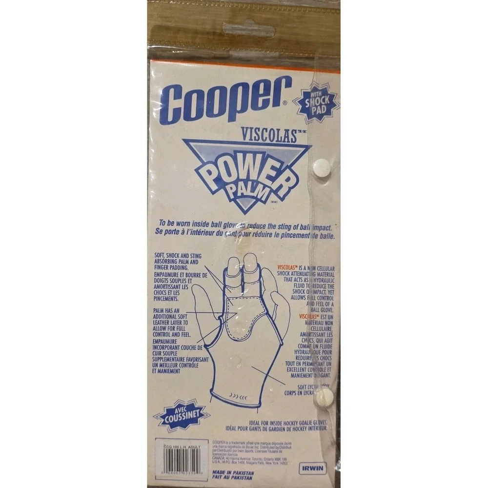 Vintage Cooper Viscolas Power Palm‎ Glove Adult Left Black New